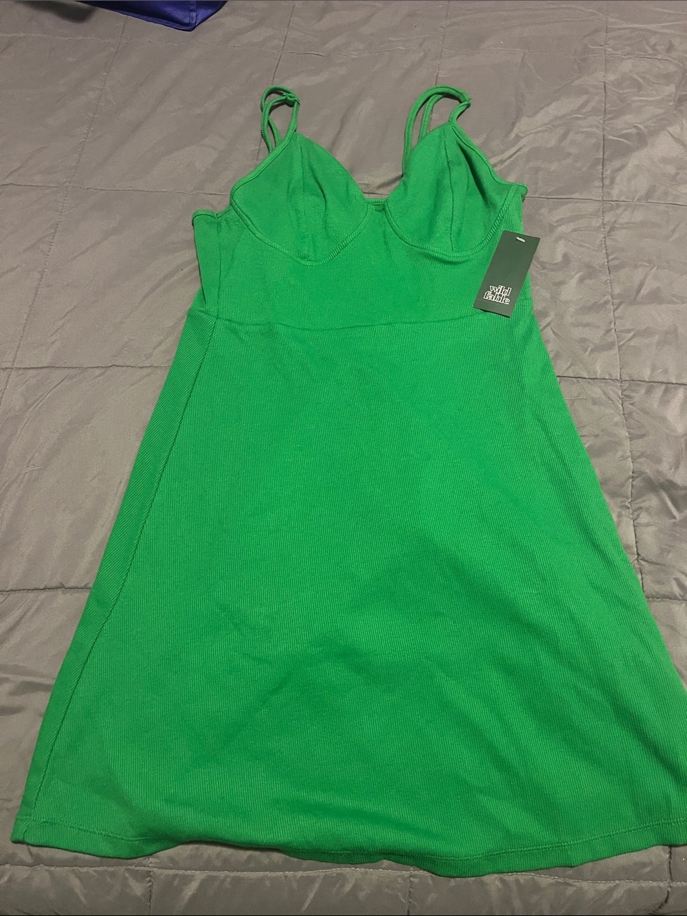 wild fable Bright Green Bustier Cami Dress
